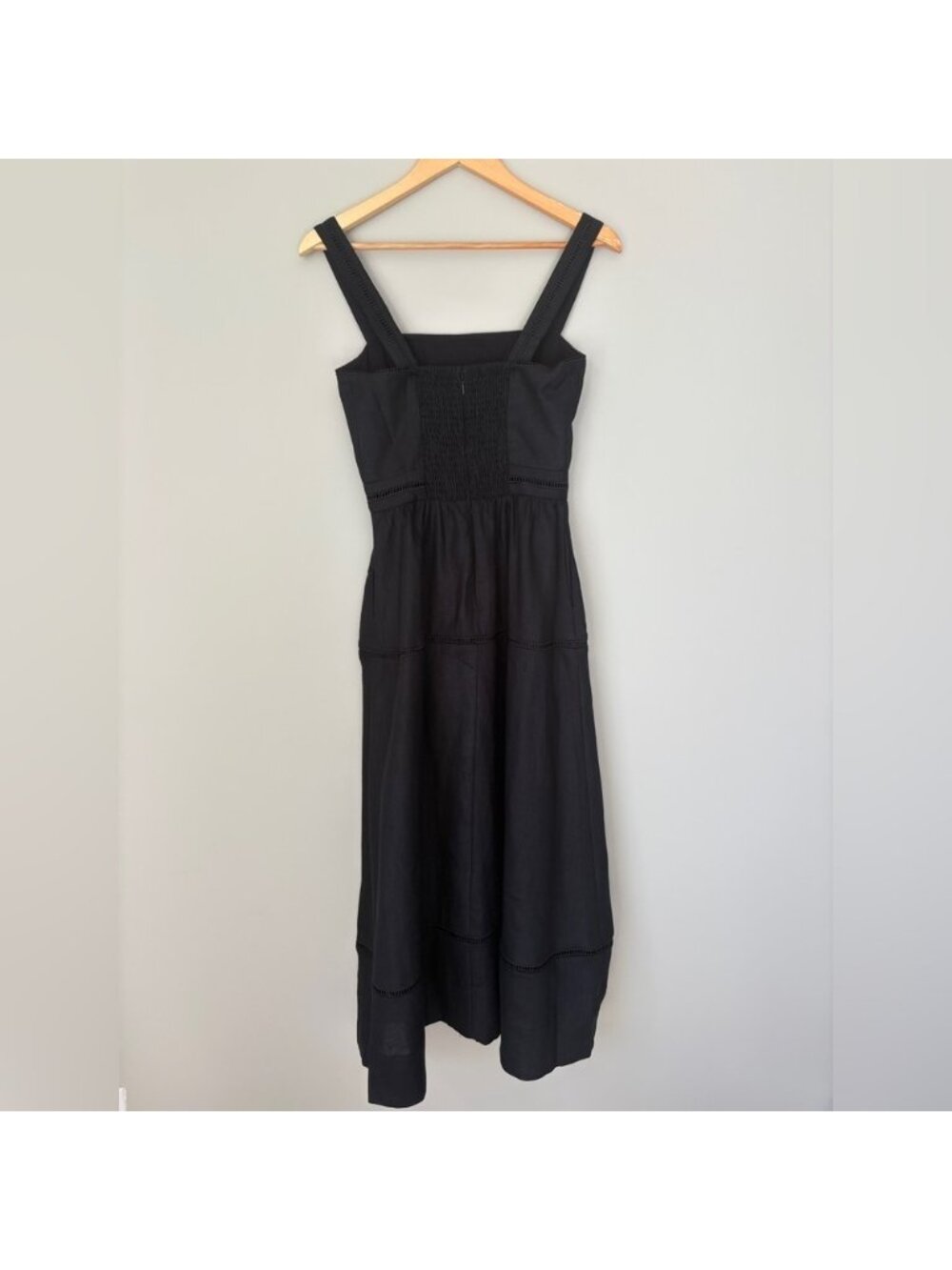 NEW Reformation Everett Sleeveless Linen Embroidered Midi Dress | US 6 UK 10 - Picture 10 of 15